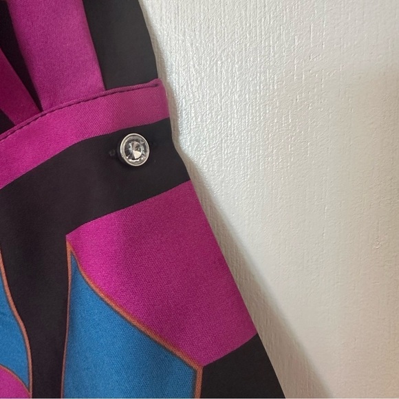 House of Harlow 1960 Printed Satin Wrap Dress Size Large Womens - Picture 6 of 13